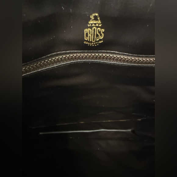 Mark Cross Vintage Cream/Tan Leather & Fabric Tote – Made in Italy – Rare Find - Picture 7 of 8